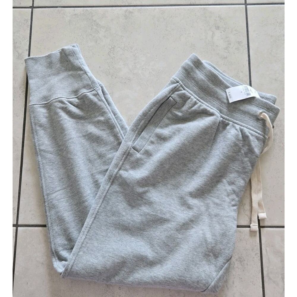 New Gap Women's Gray Sweatpants S Cotton Blend Drawstring Elastic Waist Pockets